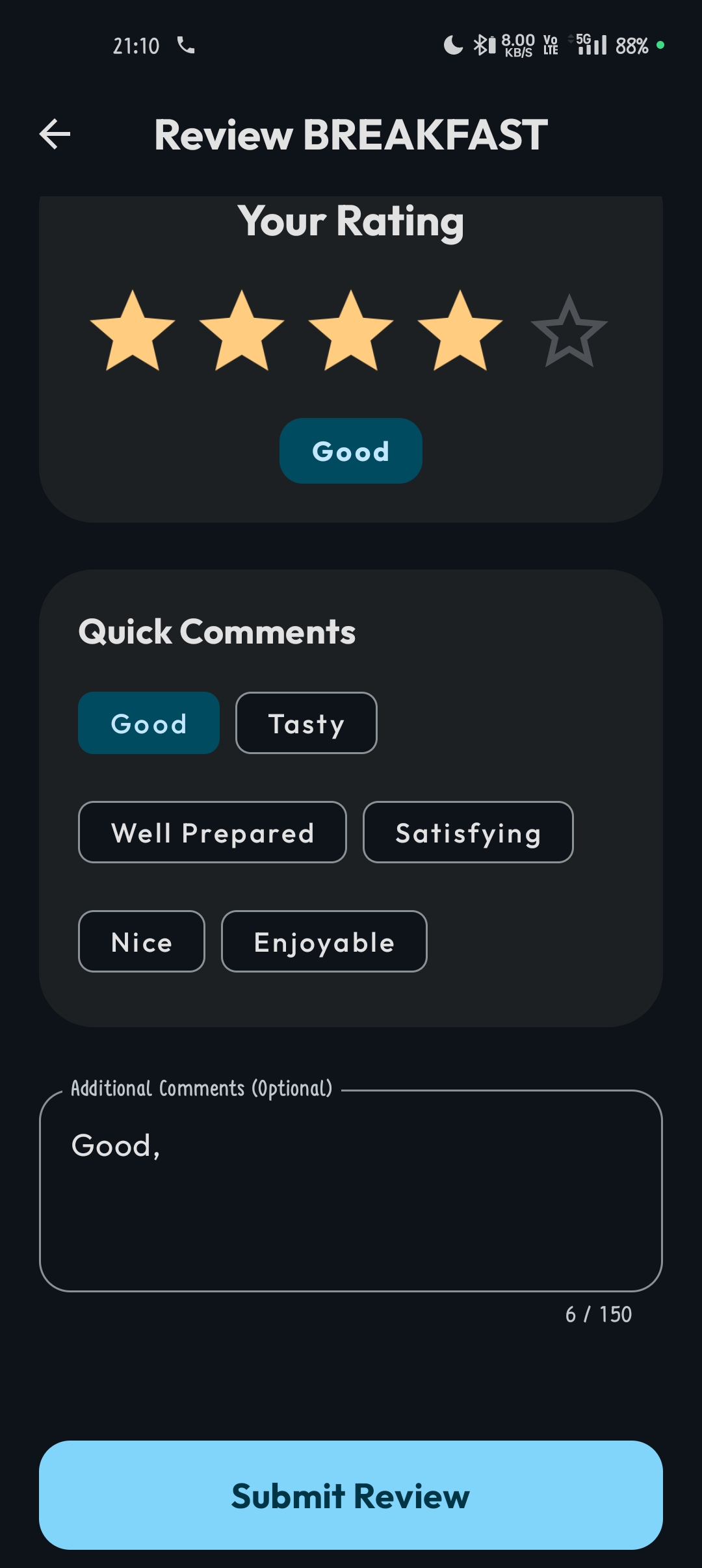 Daily Food Feedback